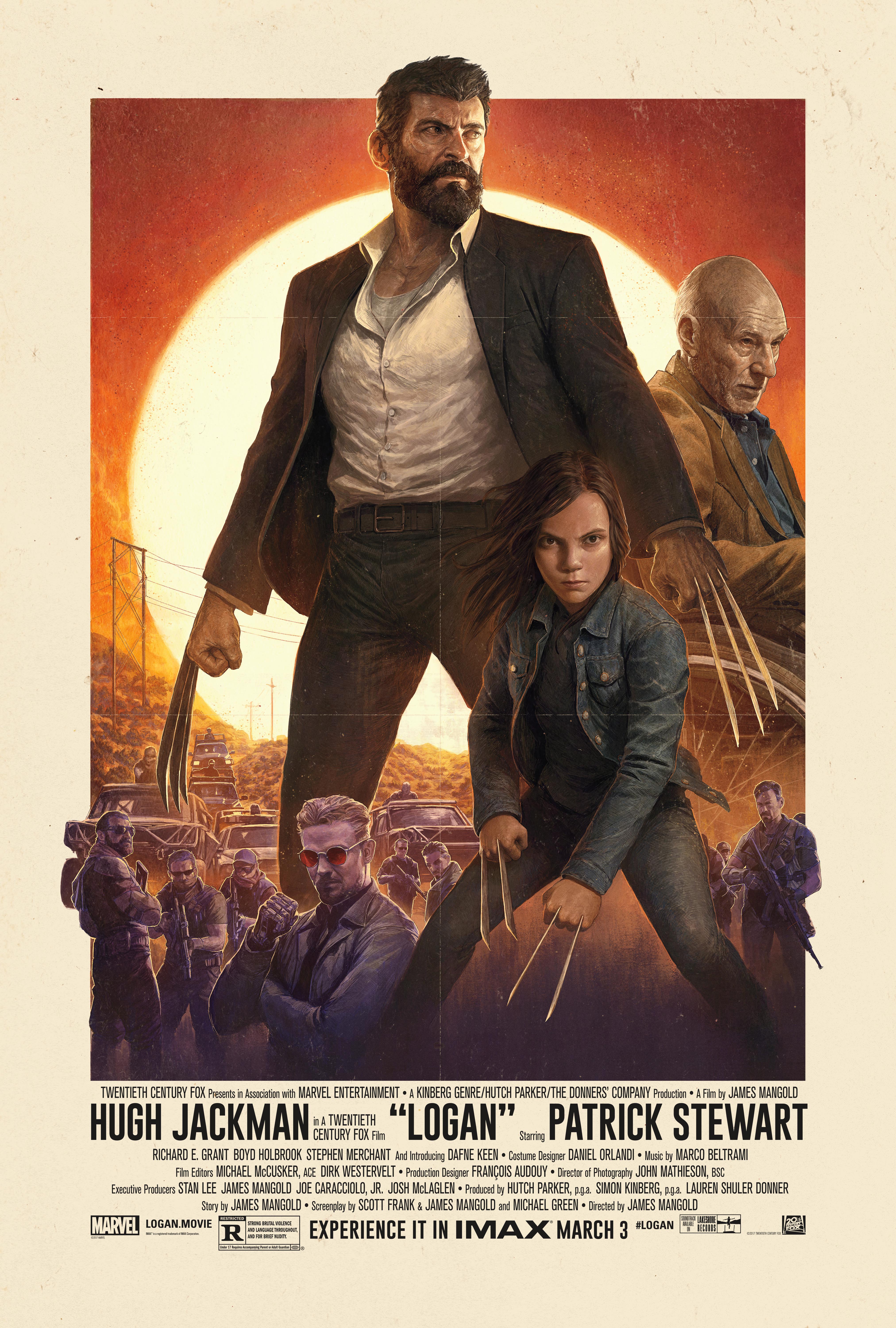 Poster IMAX de Logan avec Wolverine, Xavier et Laura