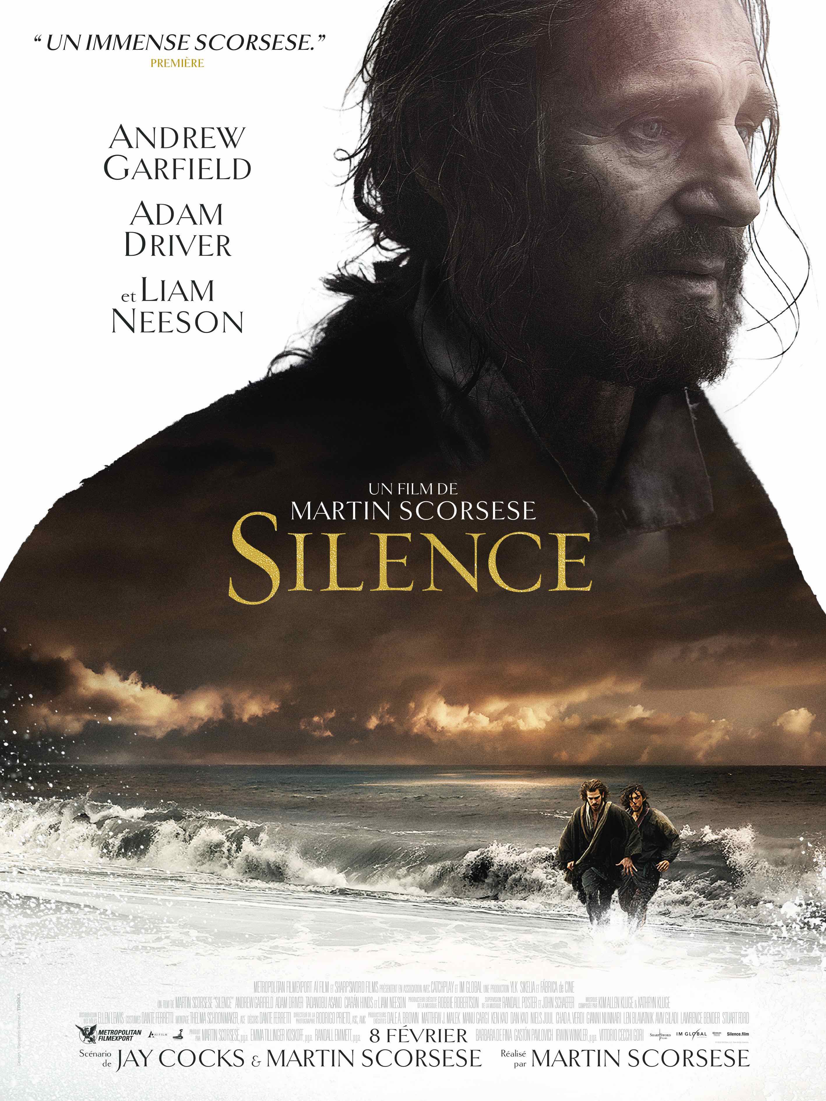 Affiche française du film Silence avec Liam Neeson