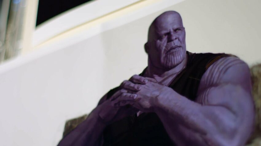 Concept art d'Avengers: Infinity War avec Thanos sans 