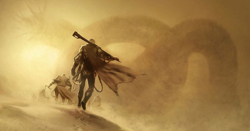 Illustration de la planète désertique Dune inspirée par les romans de Frank Herbert. sortis en 1965.