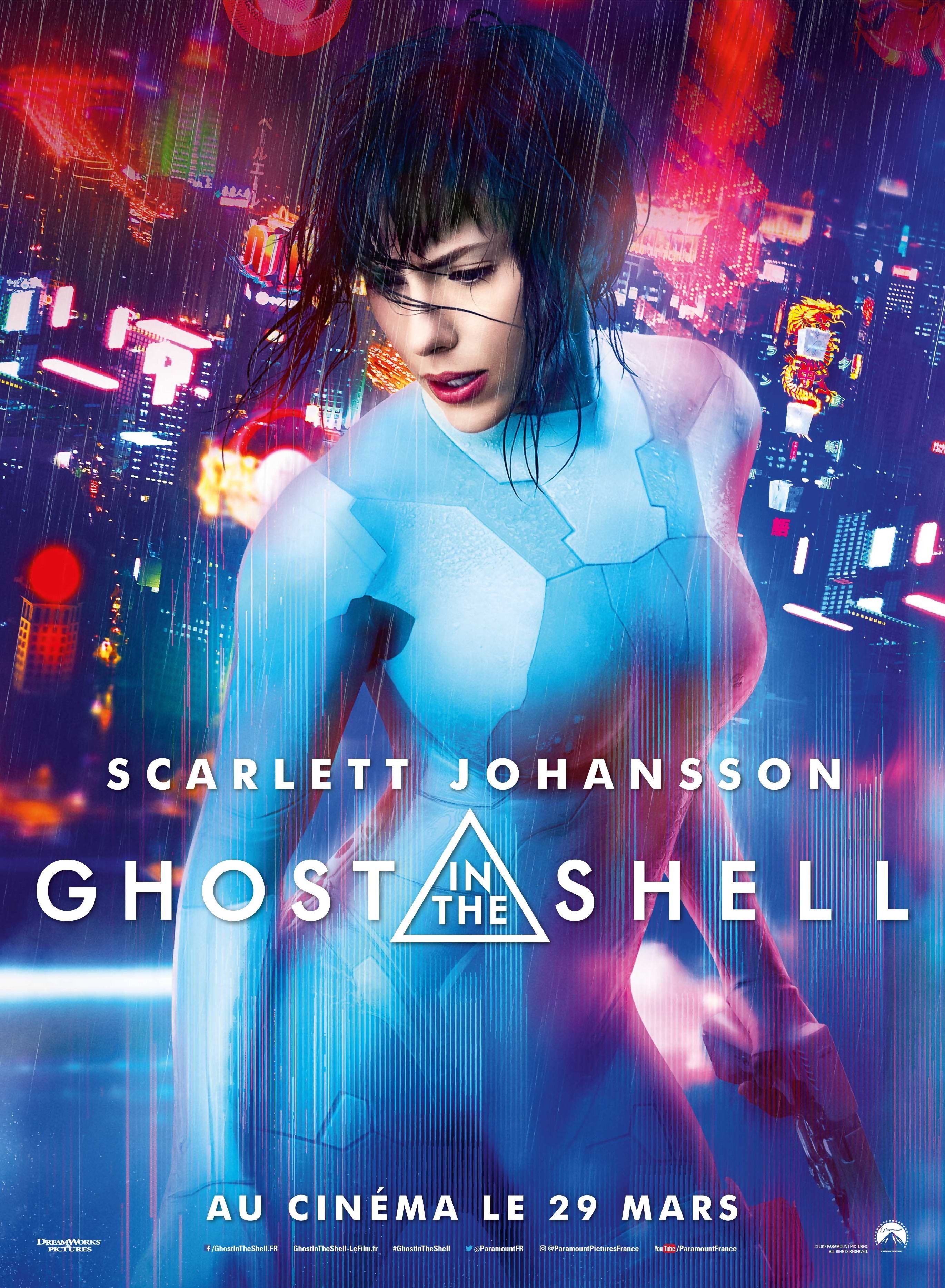 Affiche française du film Ghost in the Shell avec Scarlett Johansson