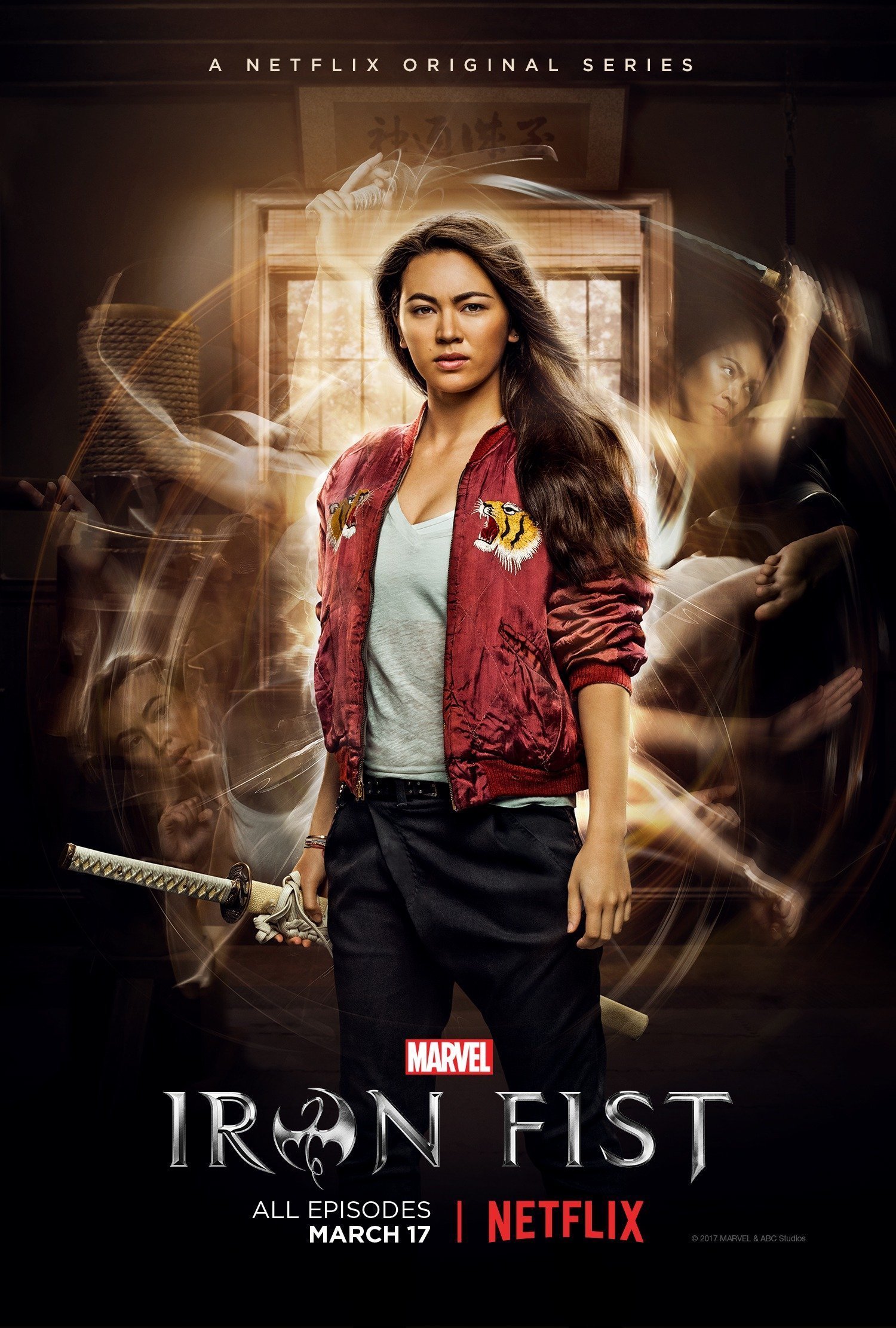 Poster de la saison d'Iron Fist avec Colleen Wing (Jessica Henwick)