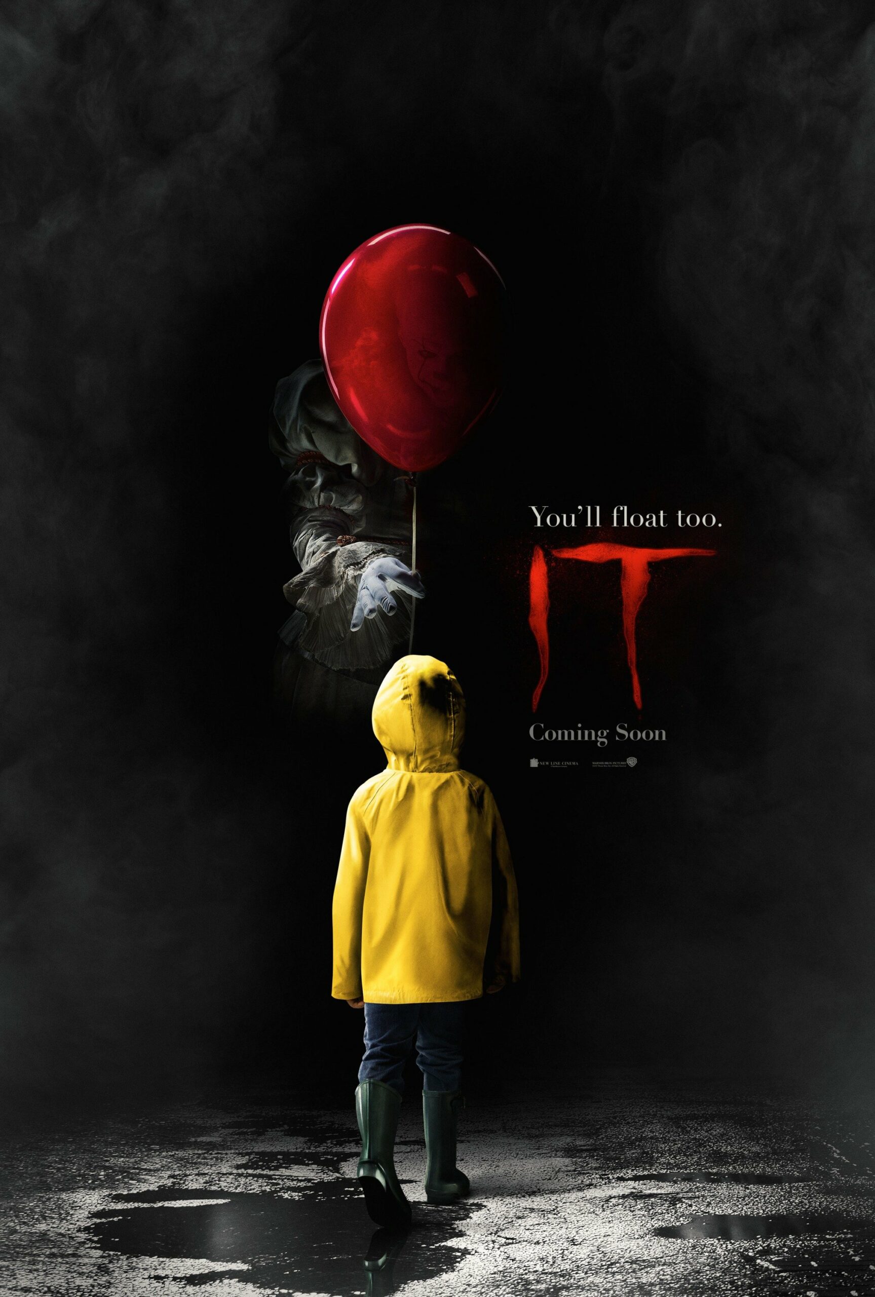 Poster teaser de Ça (It en VO) avec la tagline : "You'll float too."