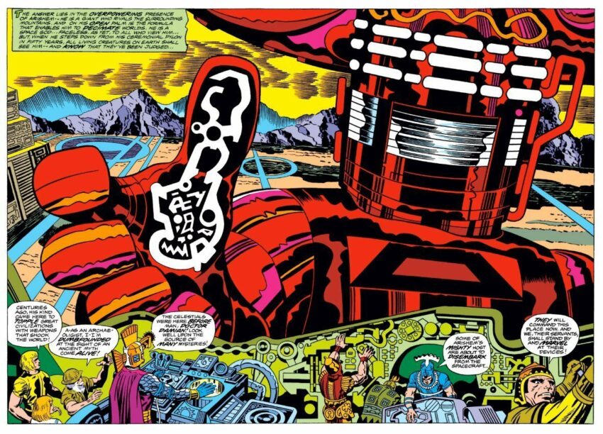 Image des Célestes par Jack Kirby (Marvel Comics)