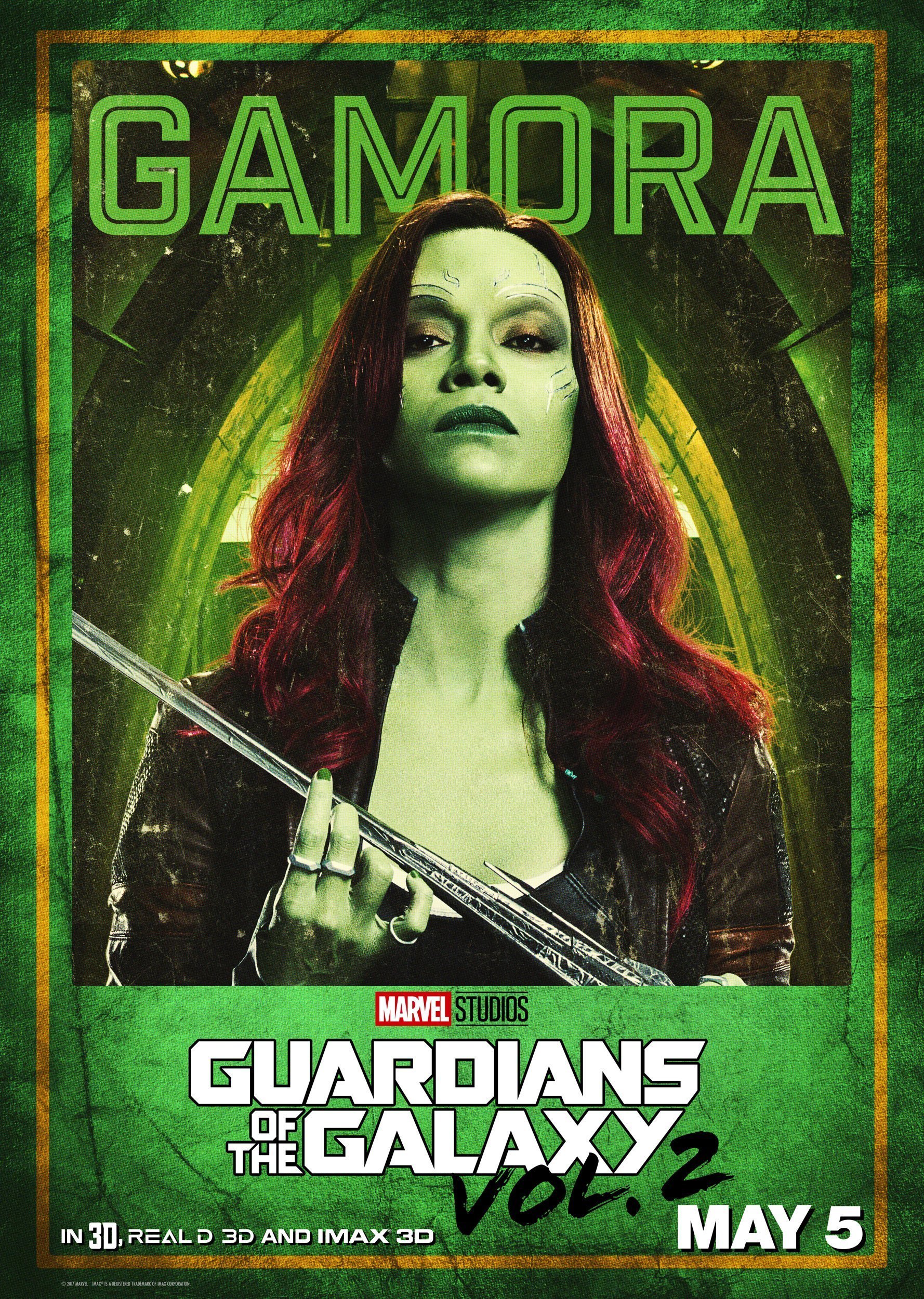 Poster de Gamora (Zoe Saldana)) pour Les Gardiens de la Galaxie Vol. 2