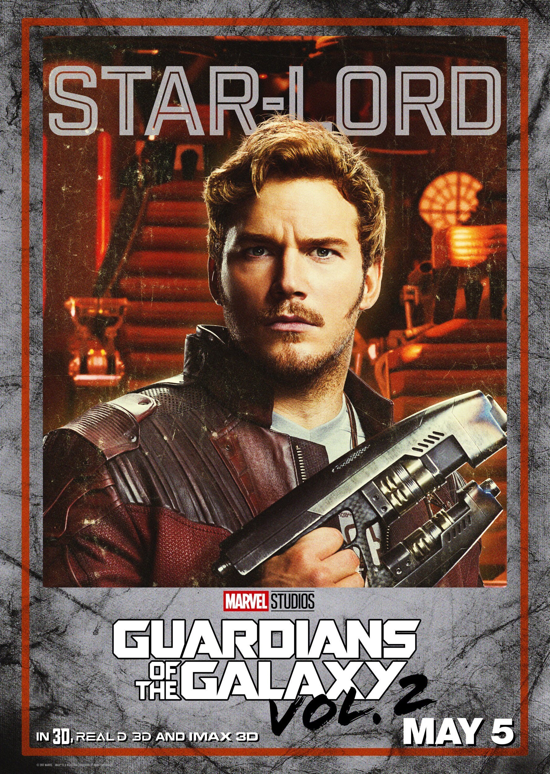 Poster de Star-Lord (Chris Pratt) pour Les Gardiens de la Galaxie Vol. 2