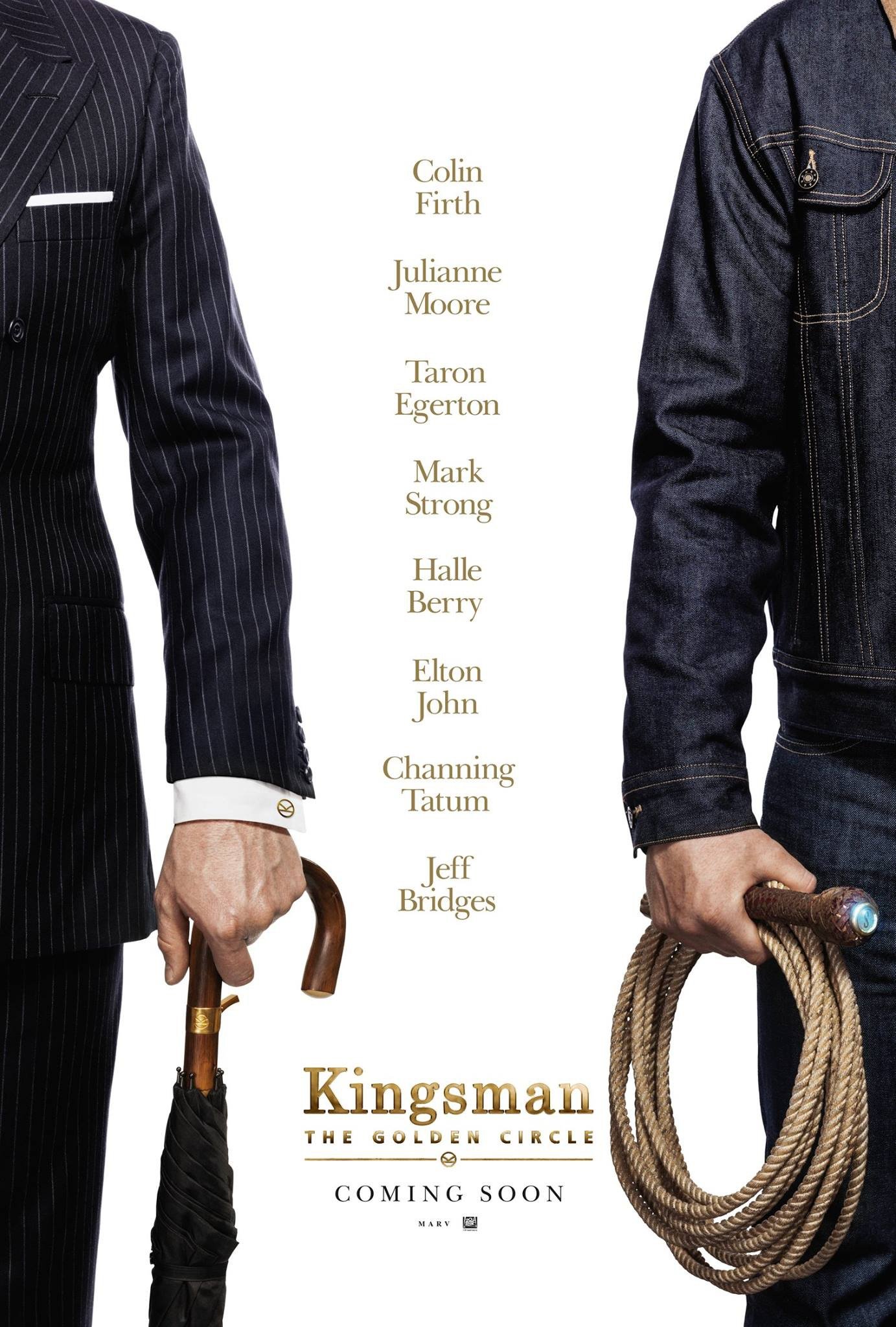 Poster teaser de Kingsman: The Golden Circle dévoilant le casting