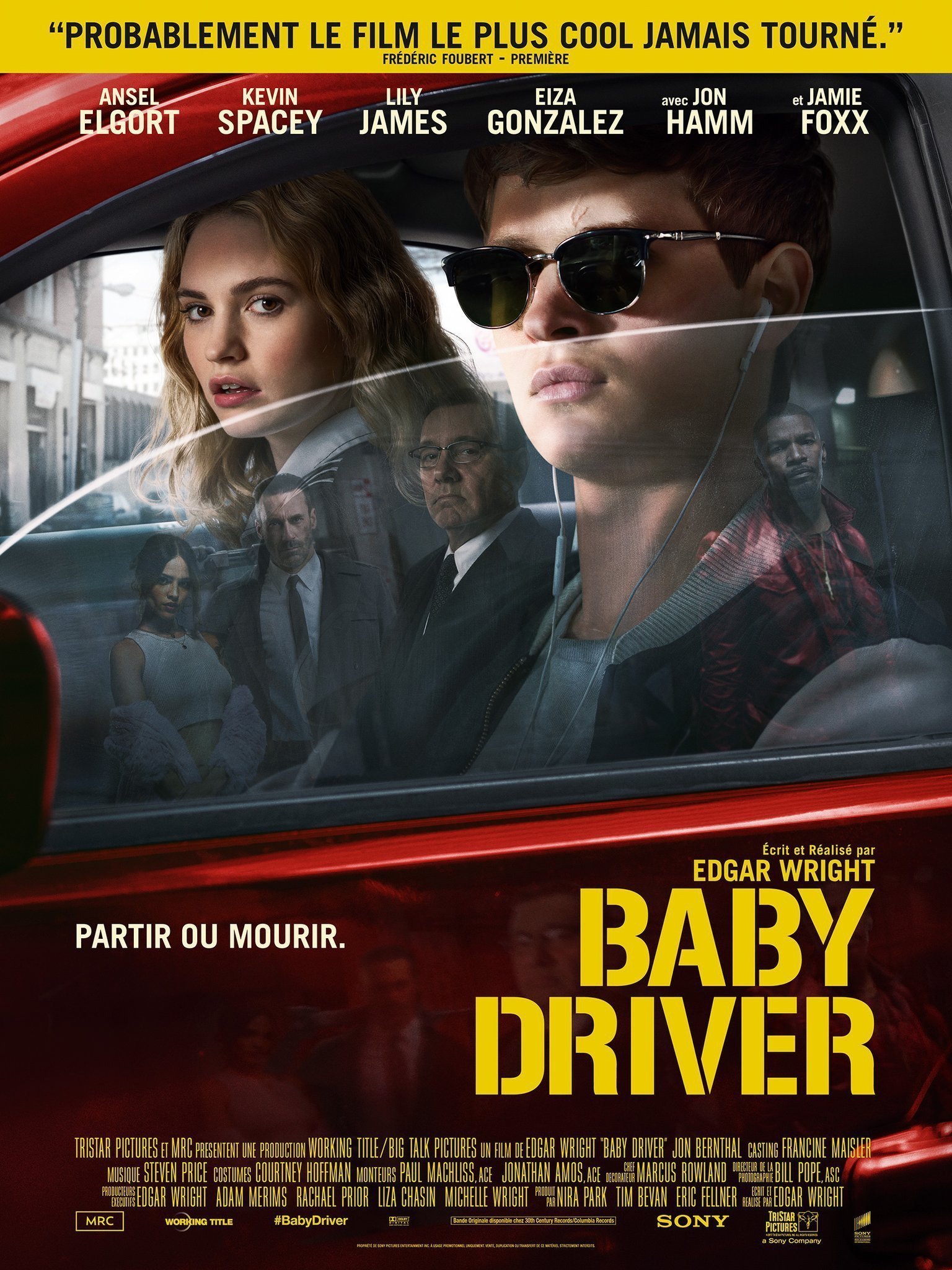 Affiche française du film Baby Driver écrit et réalisé par Edgar Wright