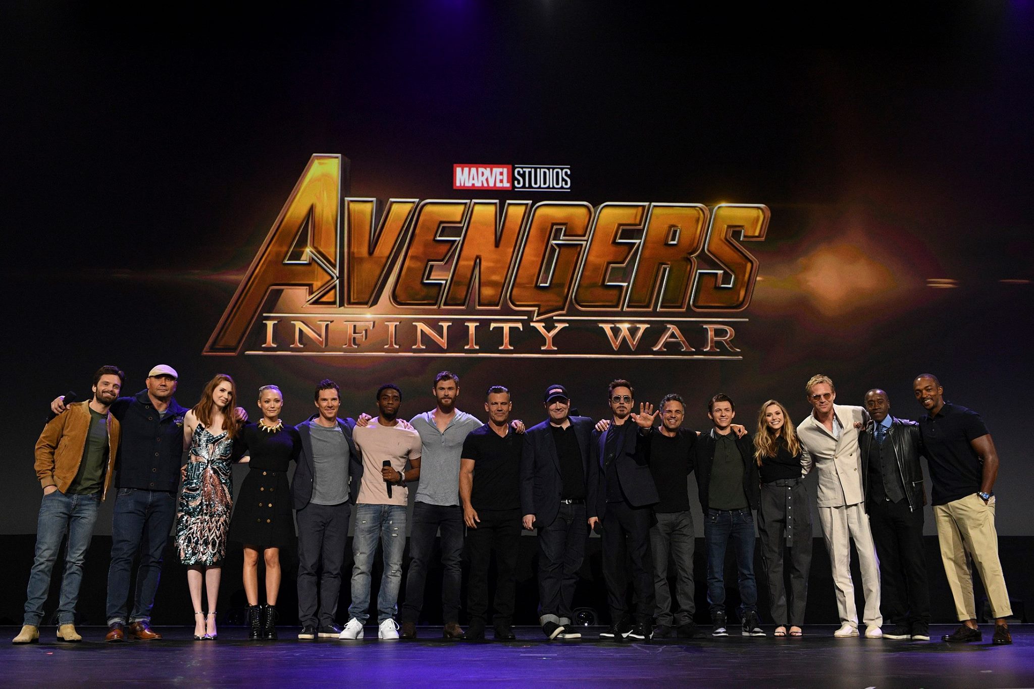 Photo du film Avengers: Infinity War au D23 2017 avec le casting presque au complet