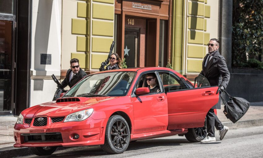Photo du film Baby Driver avec Jon Bernthal, Eiza González, Ansel Elgort et Jon Hamm