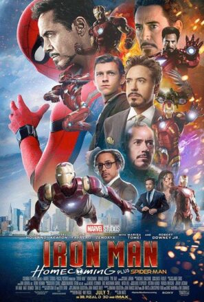 Poster humoristique d'Iron Man: Homecoming plus Spider-Man