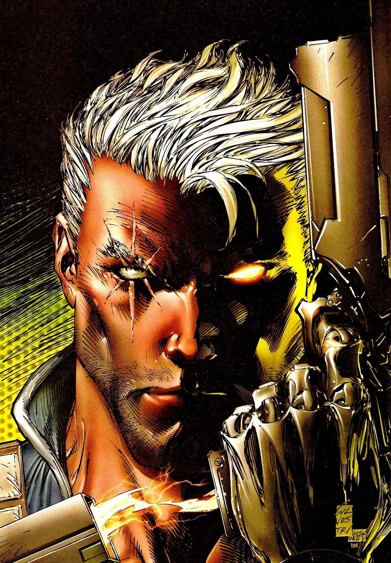 Image du visage du X-Men Cable, personnage de Marvel Comics