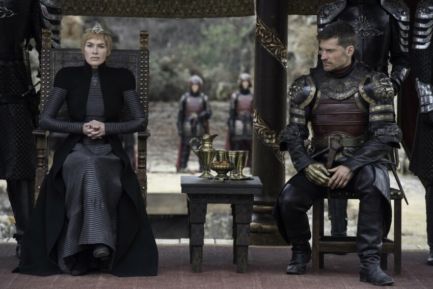 Photo de l'épisode Le Dragon et le Loup de la saison 7 de Game of Thrones avec Cersei et Jaime Lannister