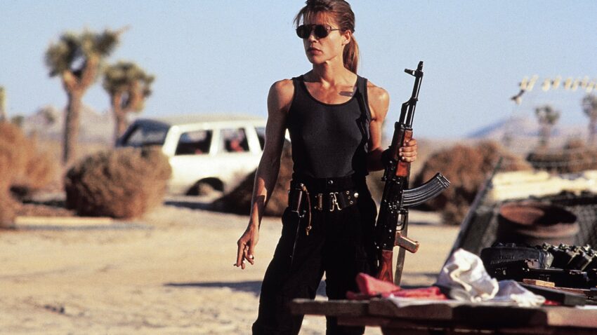Photo de Linda Hamilton (Sarah Connor) dans le film Terminator 2: Le Jugement Dernier