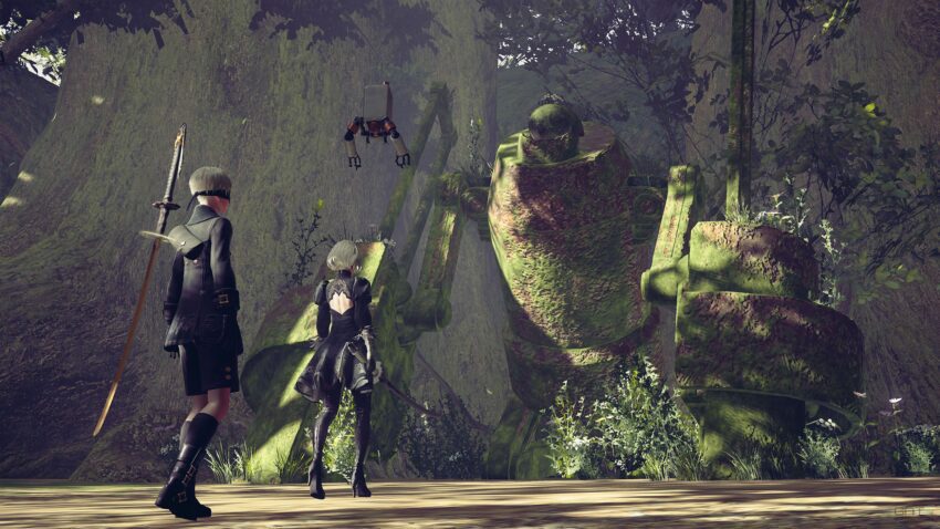 Image d'une forêt dans le jeu vidéo NieR:Automata