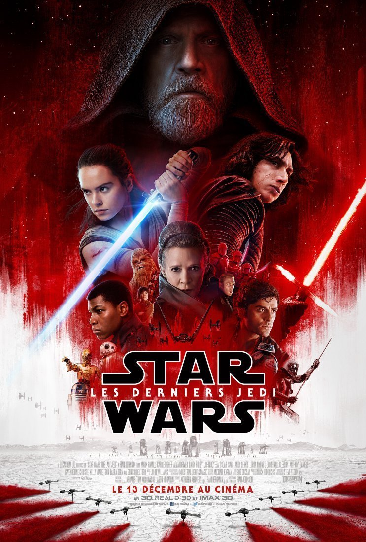 Affiche française finale du film Star Wars: Les Derniers Jedi
