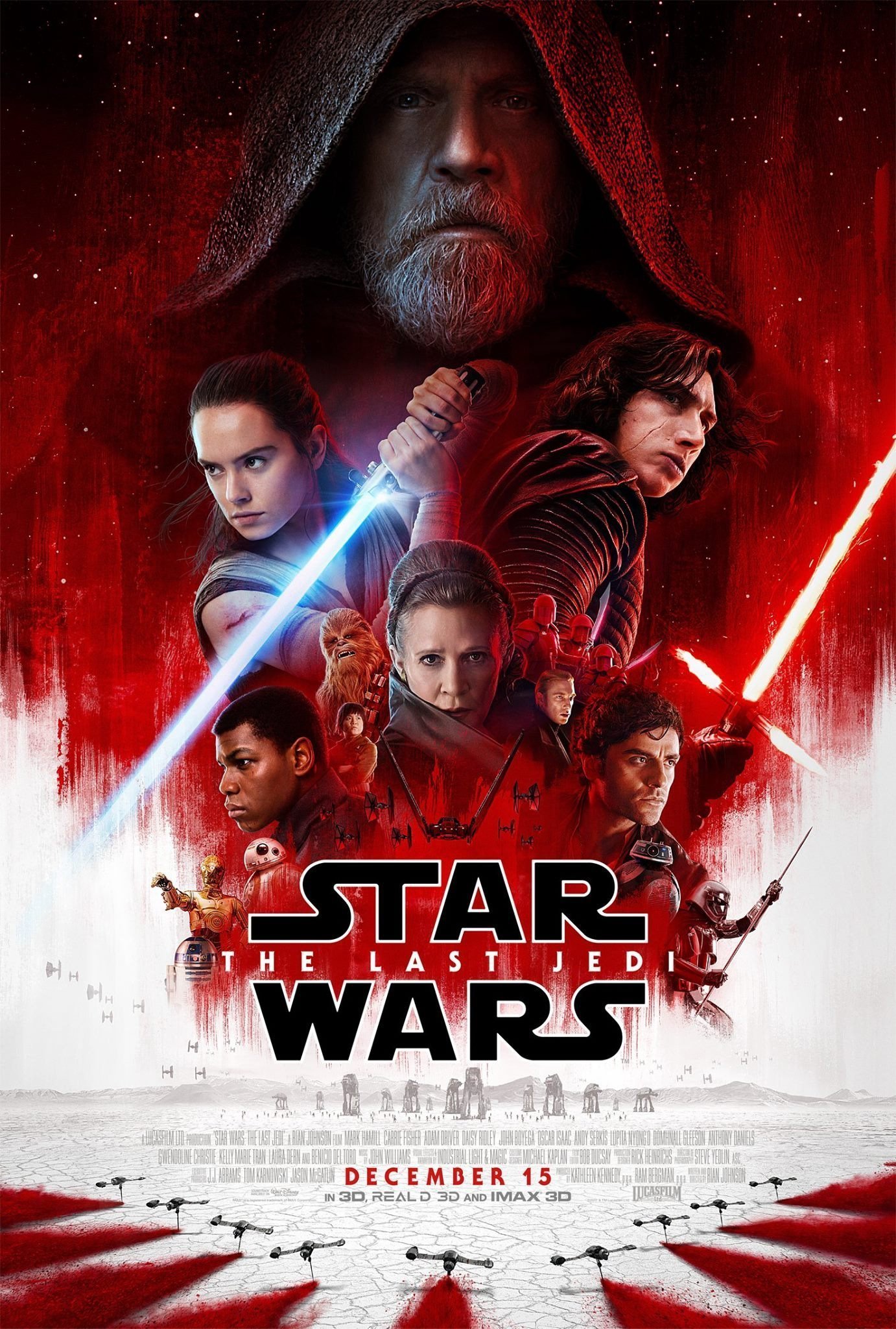 Poster final du film Star Wars: Les Derniers Jedi