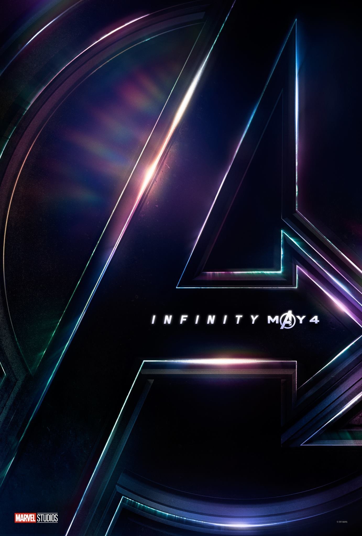 Poster teaser avec le logo pour le film Avengers: Infinity War