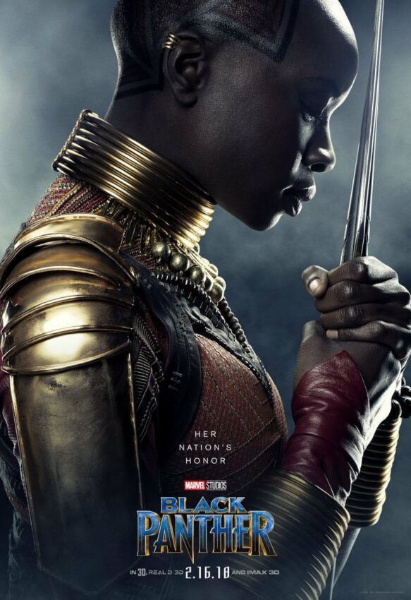 Poster du film Black Panther avec Danai Gurira (Okoye)