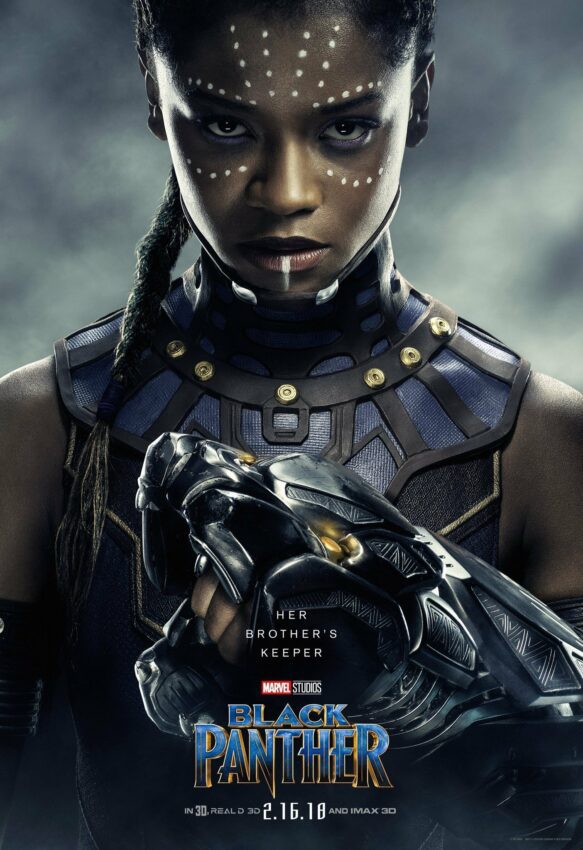 Poster du film Black Panther avec Letitia Wright (Shuri)