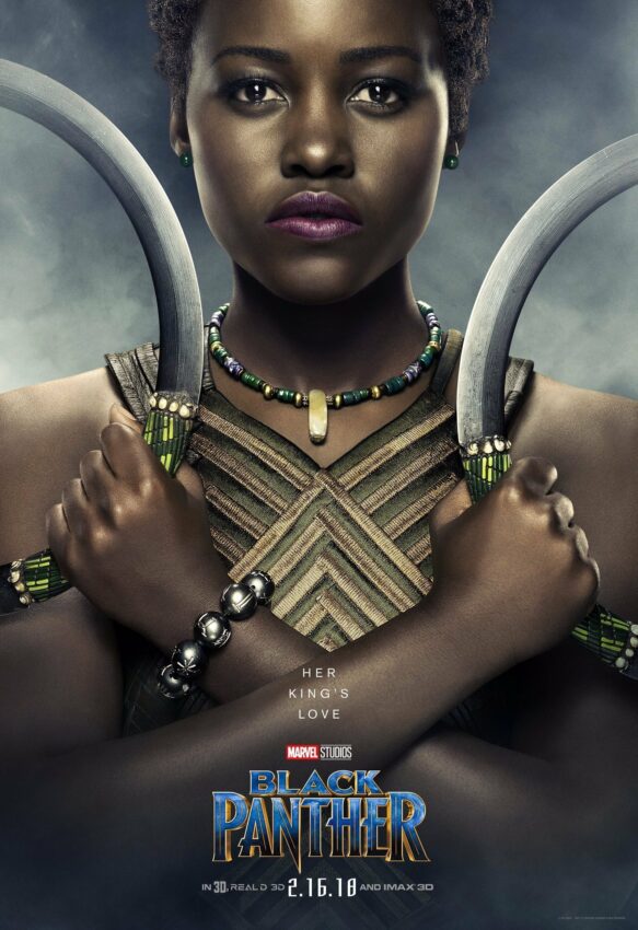 Poster du film Black Panther avec Lupita Nyong'o (Nakia)