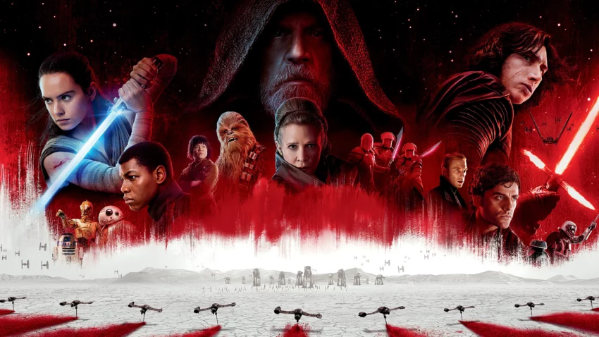 Bannière sans texte du film Star Wars : Les Derniers Jedi.