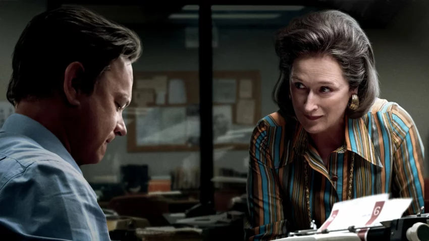Bannière du film Pentagon Papers réalisé par Steven Spielberg avec Meryl Streep et Tom Hanks.