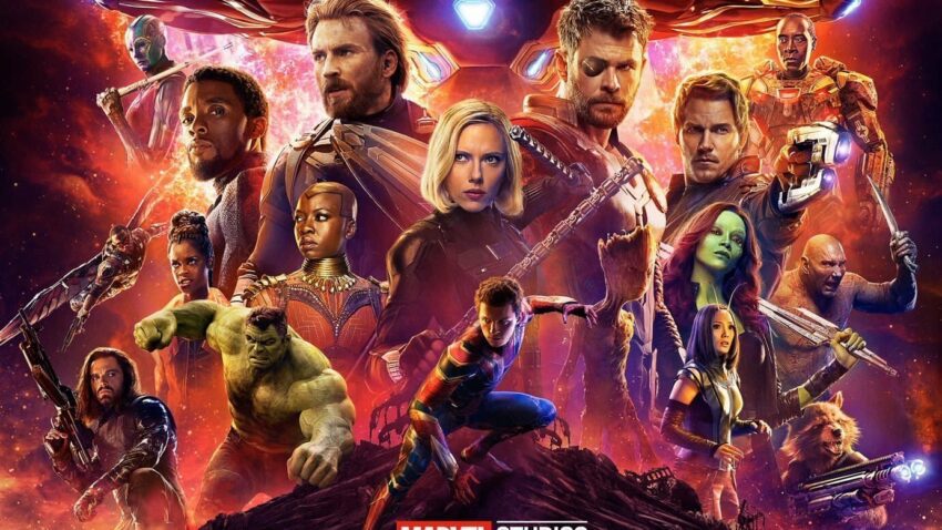 Poster officiel du film Avengers: Infinity War réalisé par Anthony et Joe Russo, d’après un scénario de Christopher Markus et Stephen McFeely