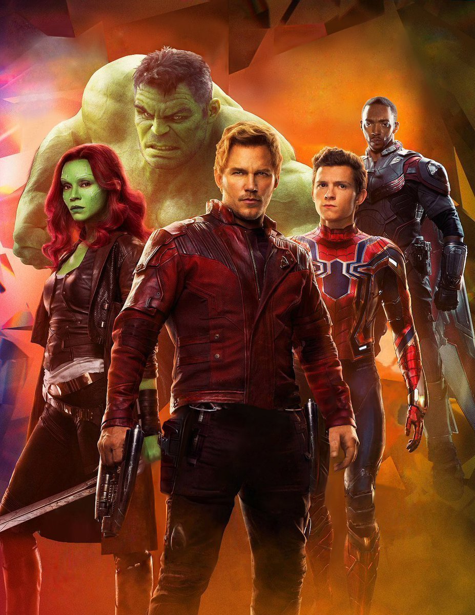Couverture sans texte du magazine Empire pour le film Avengers: Infinity War avec l'équipe orange