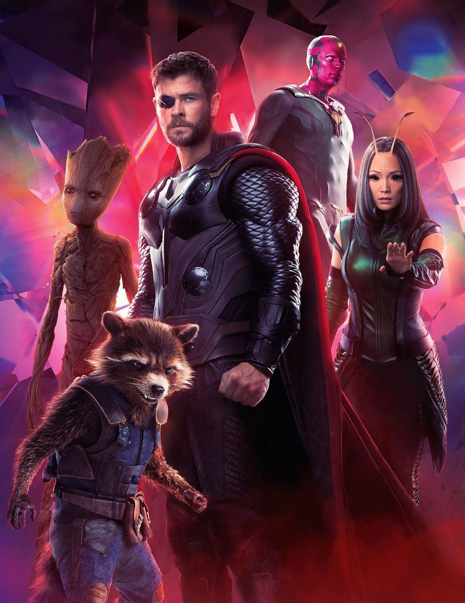 Couverture sans texte du magazine Empire pour le film Avengers: Infinity War avec l'équipe rouge