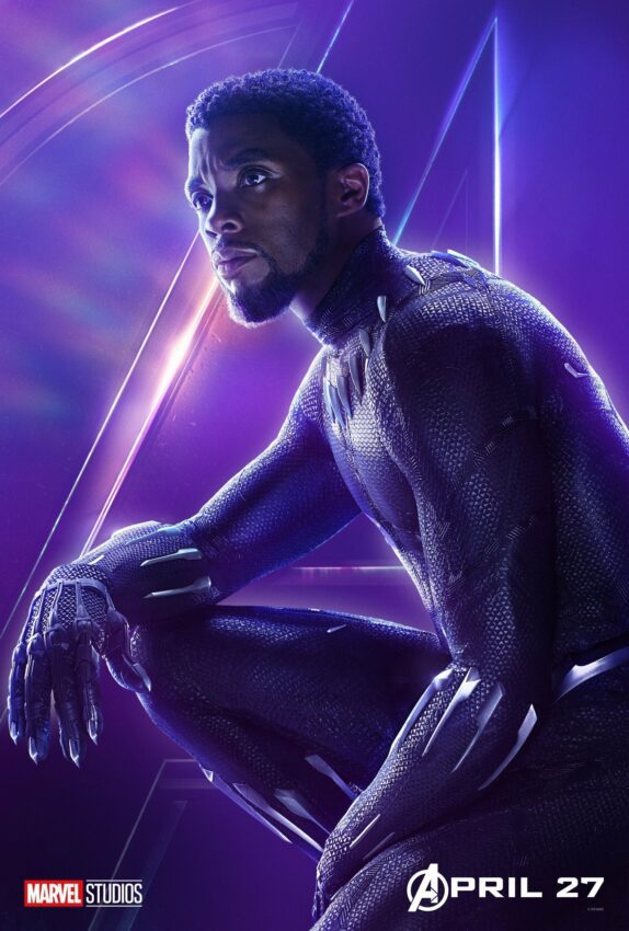 Poster du film Avengers: Infinity War avec Black Panther (Chadwick Boseman)