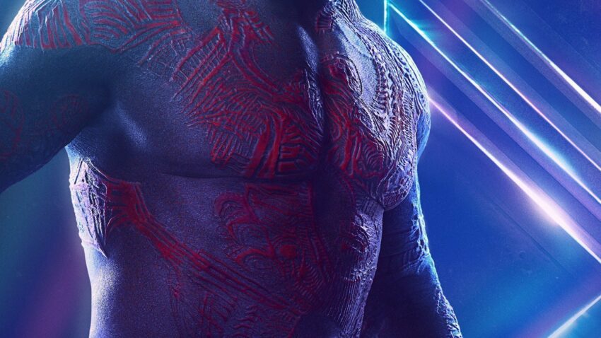 Poster du film Avengers: Infinity War avec Drax (Dave Bautista)