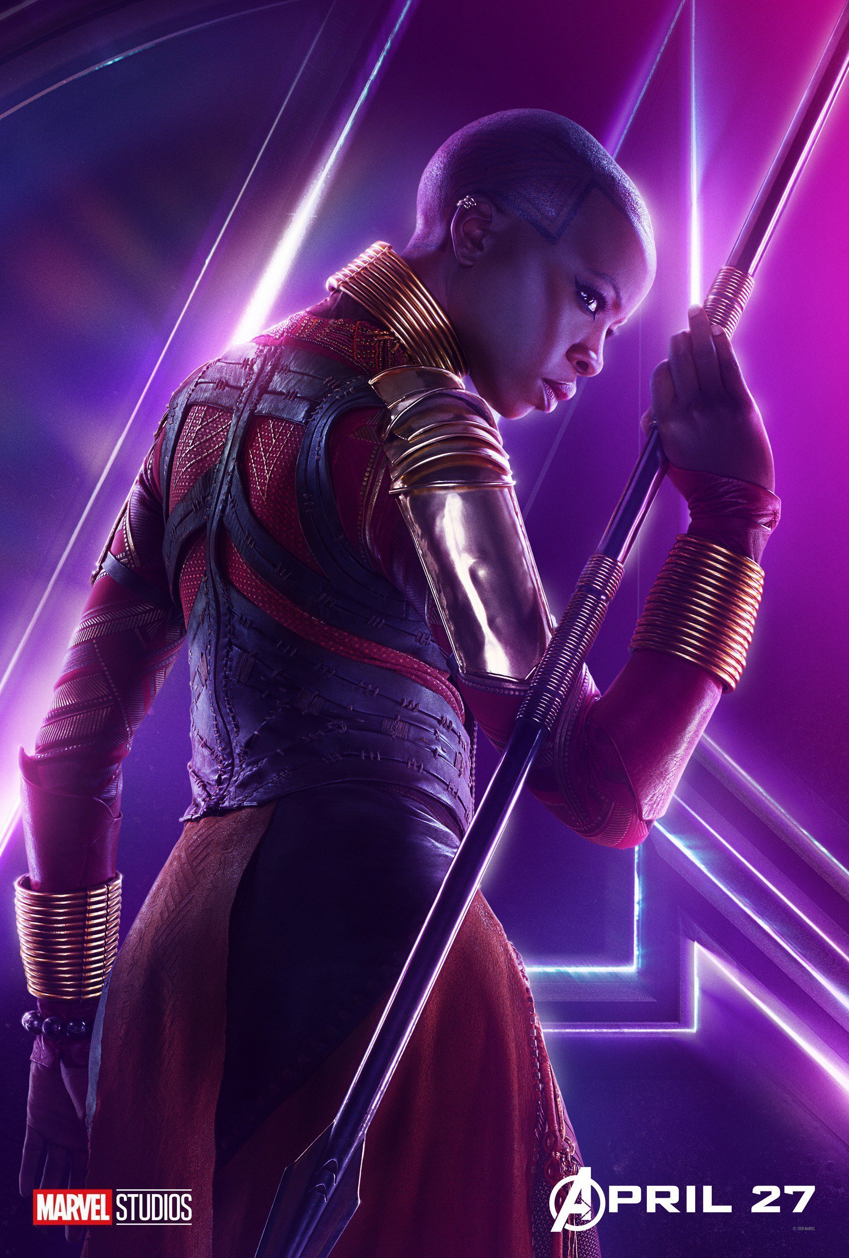 Poster du film Avengers: Infinity War avec Okoye (Danai Gurira)