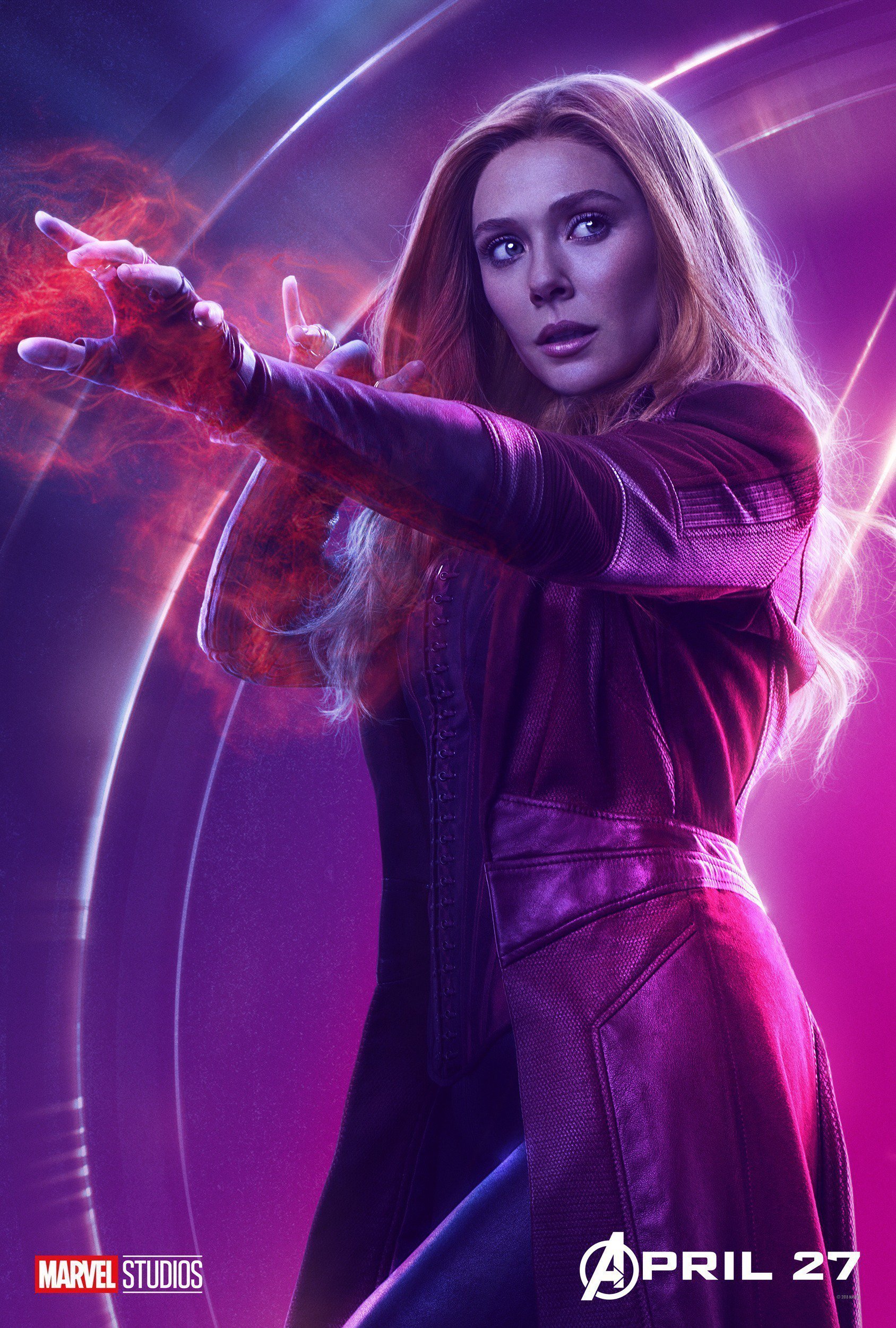 Poster du film Avengers: Infinity War avec Scarlet Witch (Elizabeth Olsen)