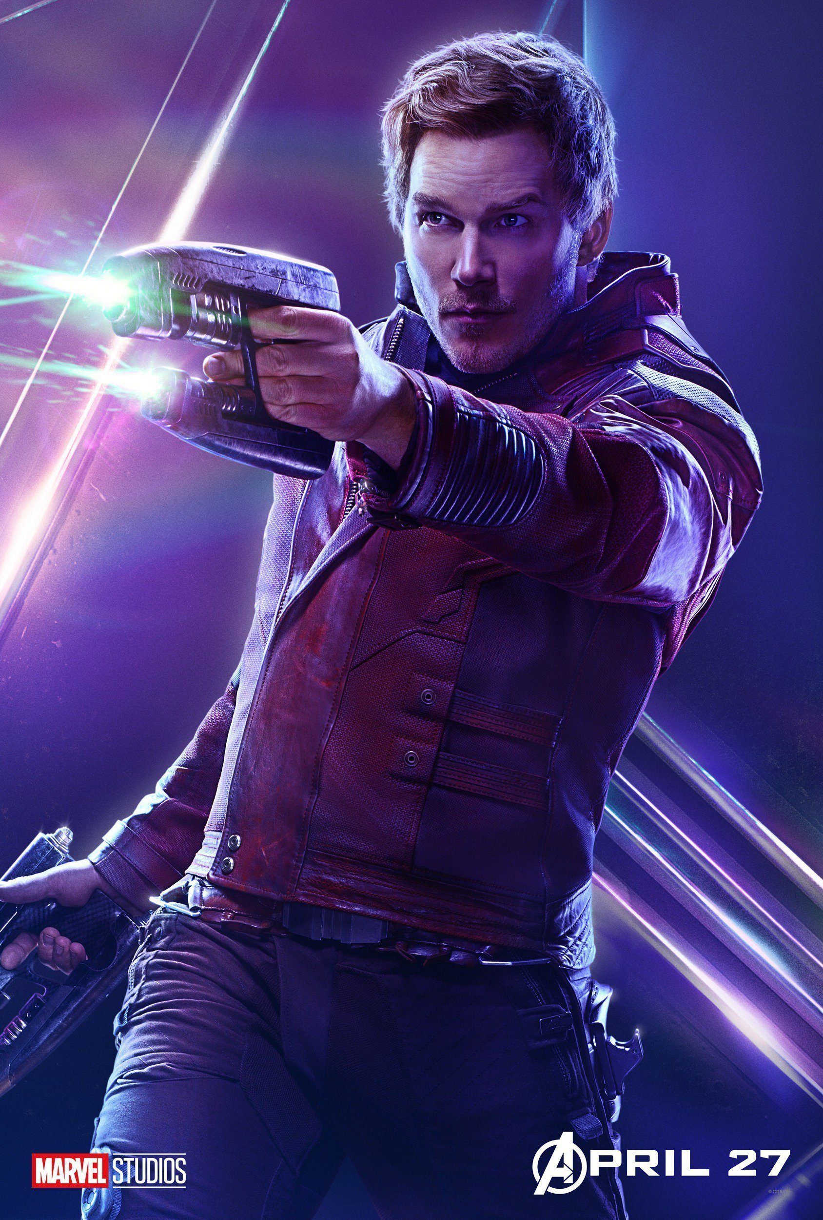 Poster du film Avengers: Infinity War avec Star-Lord (Chris Pratt)