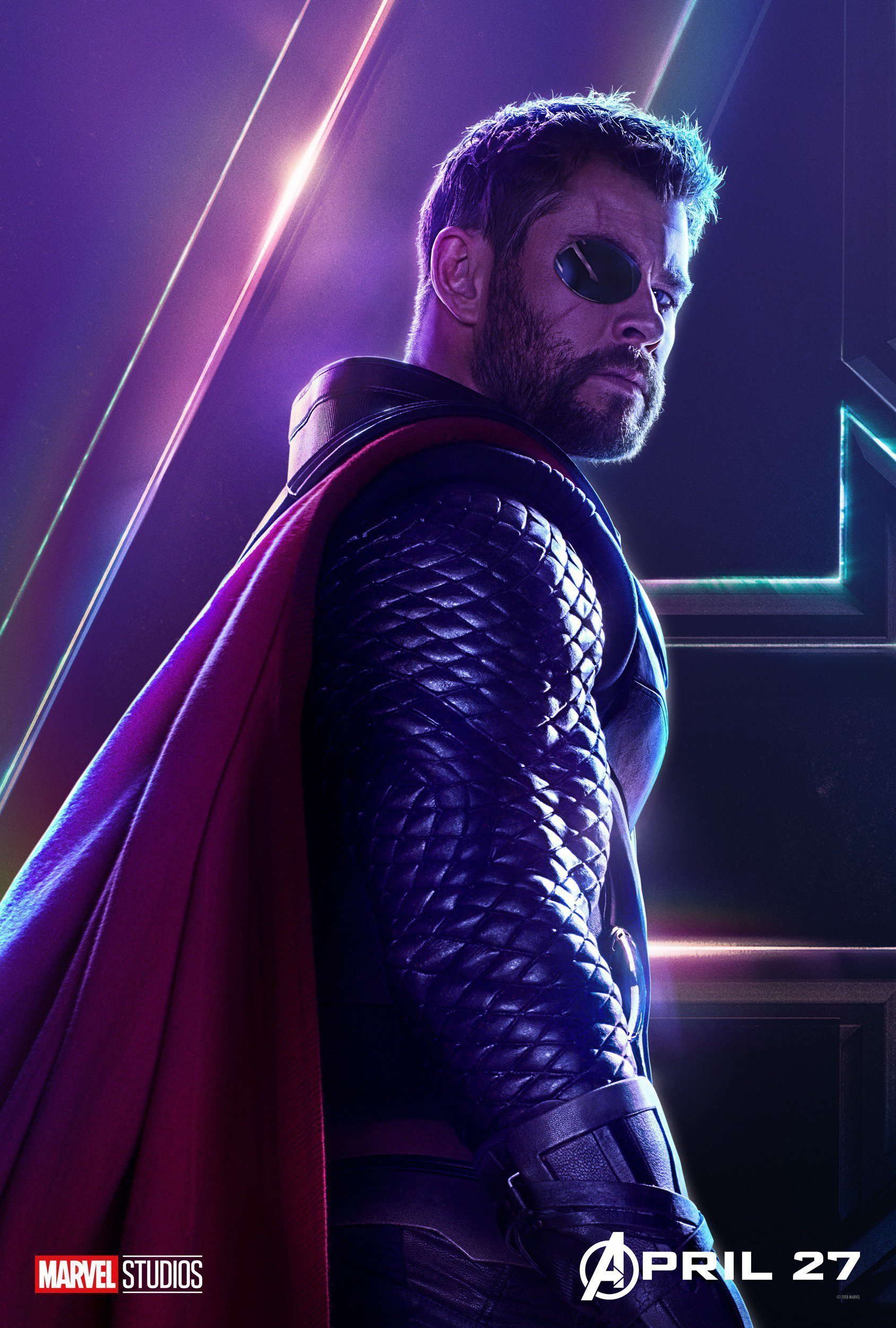 Poster du film Avengers: Infinity War avec Thor (Chris Hemsworth)