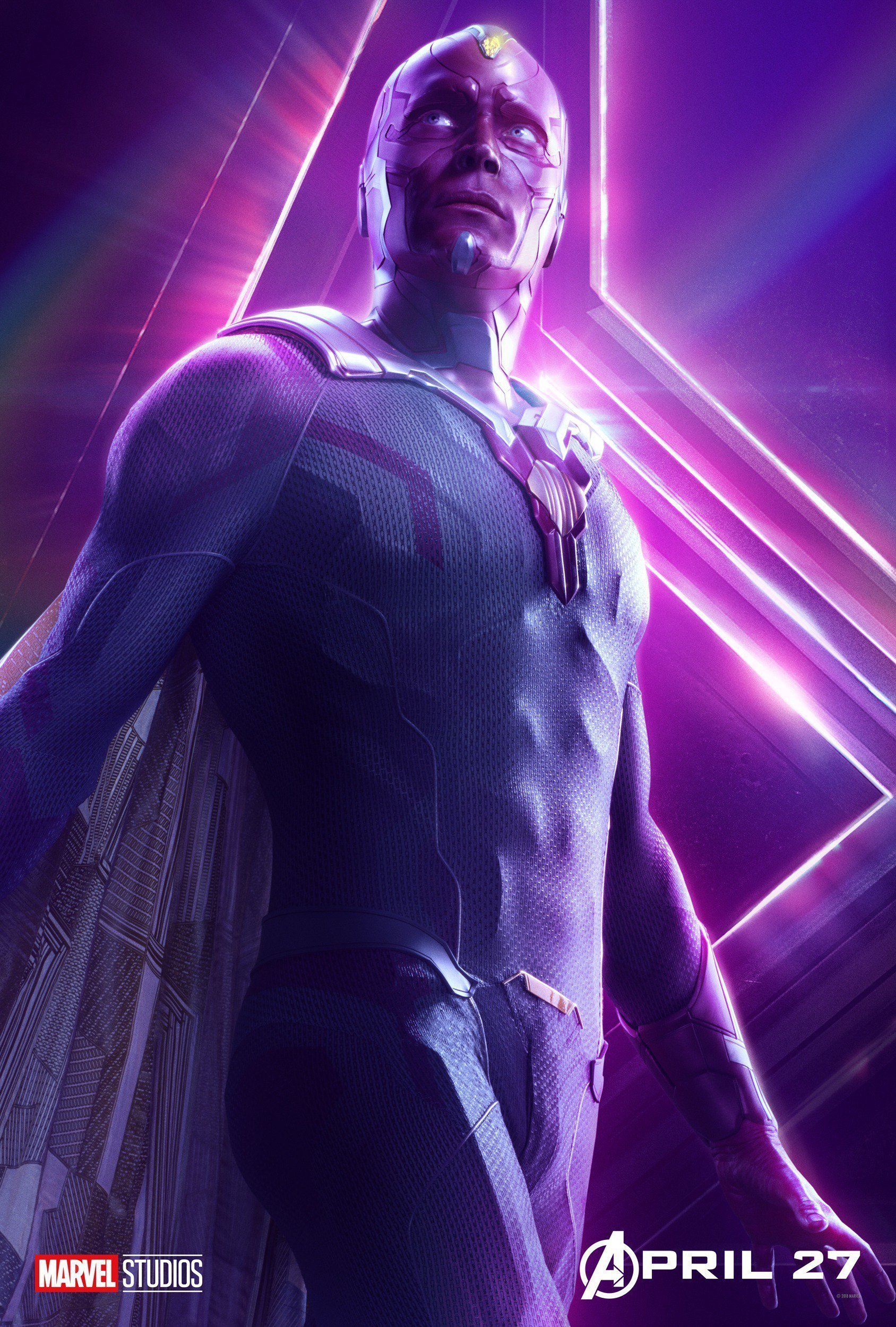 Poster du film Avengers: Infinity War avec Vision (Paul Bettany)