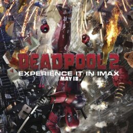 Poster du film Deadpool 2 avec des explosions à gogo