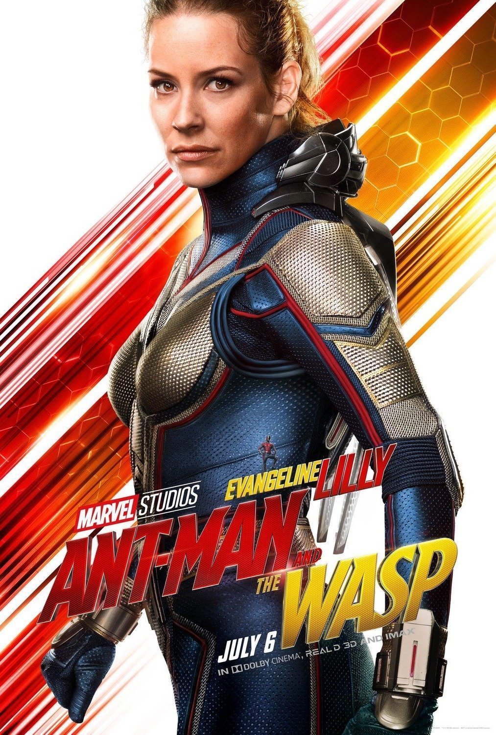 Poster du film Ant-Man et la Guêpe avec Hope Van Dyne (Evangeline Lilly)