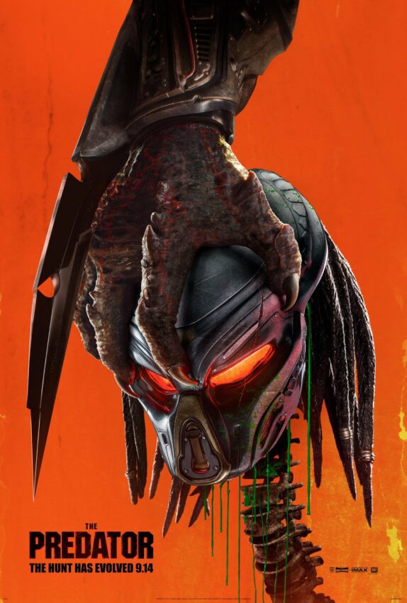 Poster du film The Predator (2018) réalisé par Shane Black avec la tagline "The hunt has evolved"