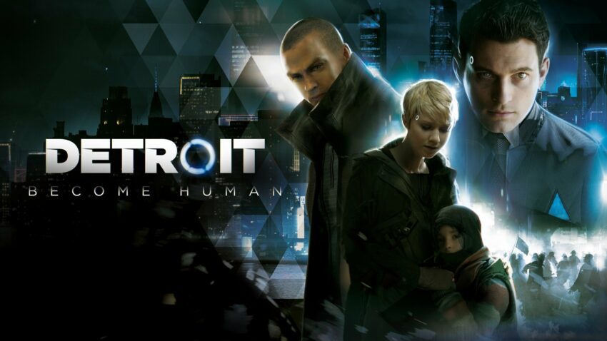 Bannière du jeu vidéo Detroit: Become Human développé par Quantic Dream et édité par Sony