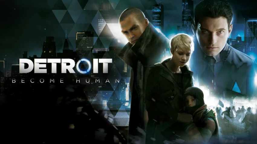 Bannière du jeu vidéo Detroit : Become Human développé par Quantic Dream et édité par Sony.