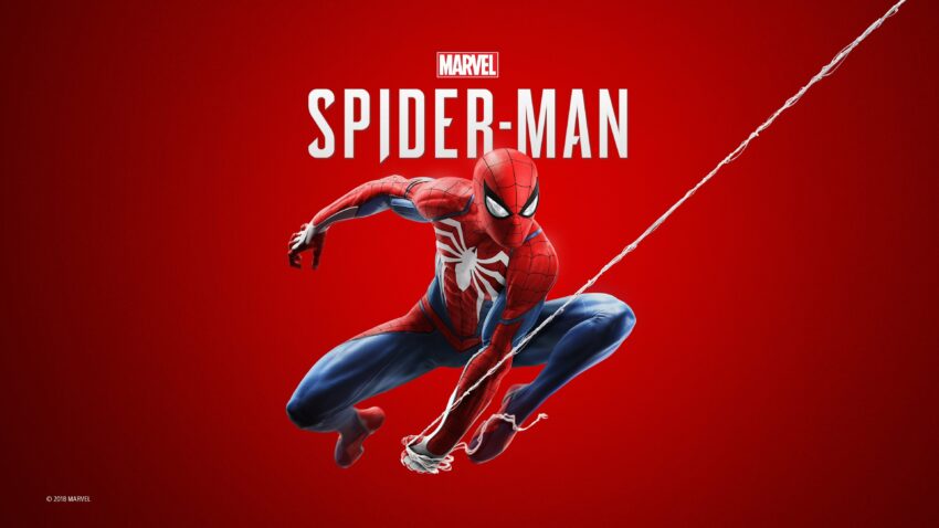 Bannière du jeu vidéo Spider-Man développé par Insomniac Games et édité par Sony