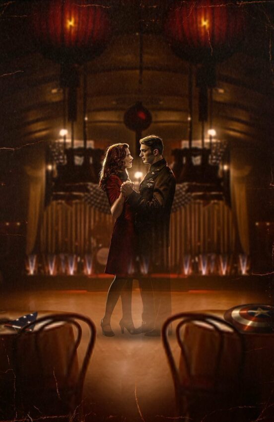 Image de BossLogic présentant Captain America et Peggy Carter en train d'entamer une dernière danse