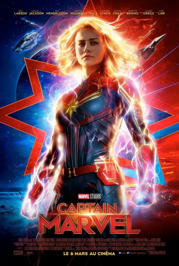 Affiche française du film Captain Marvel avec Brie Larson
