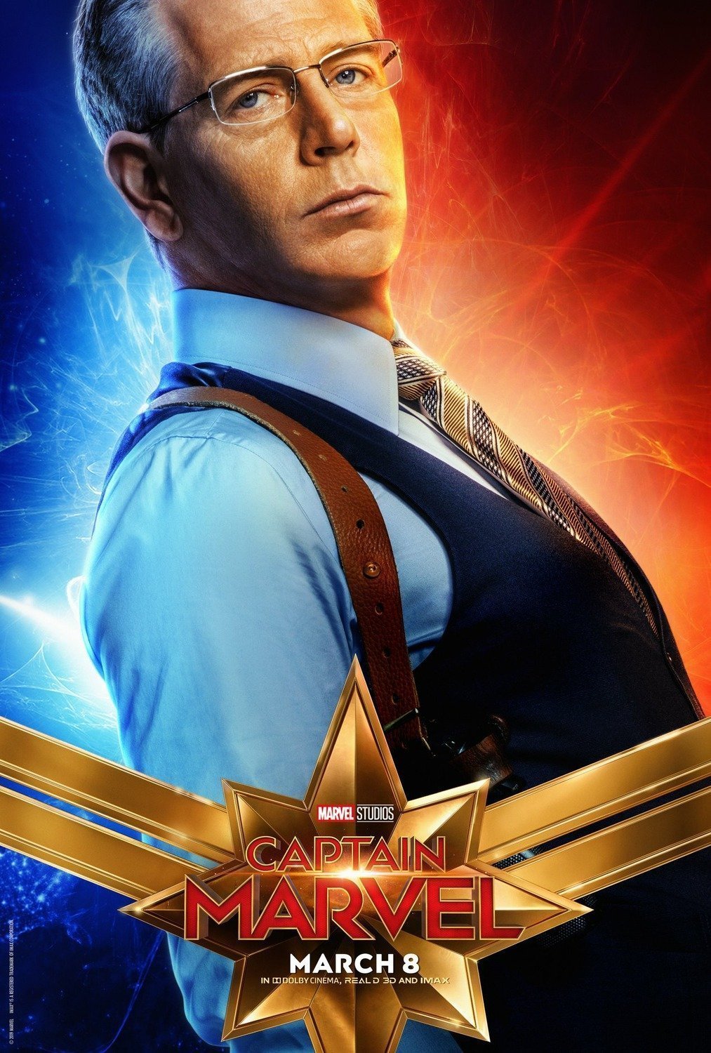 Poster du film Captain Marvel avec Ben Mendelsohn (Talos)