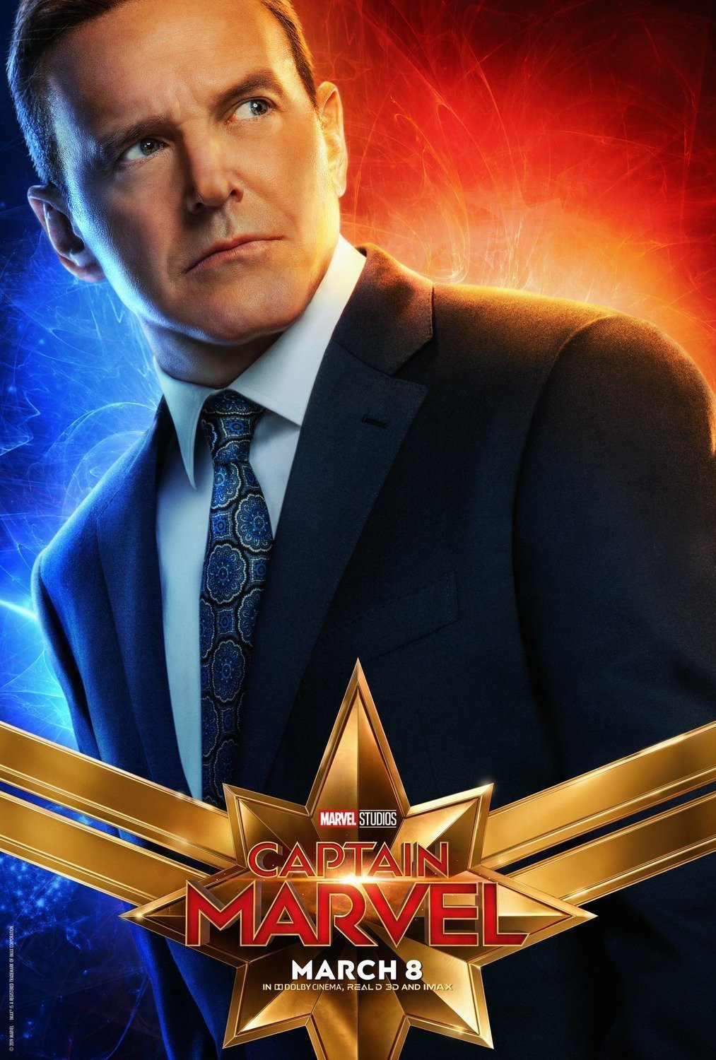 Poster du film Captain Marvel avec Clark Gregg (Coulson)