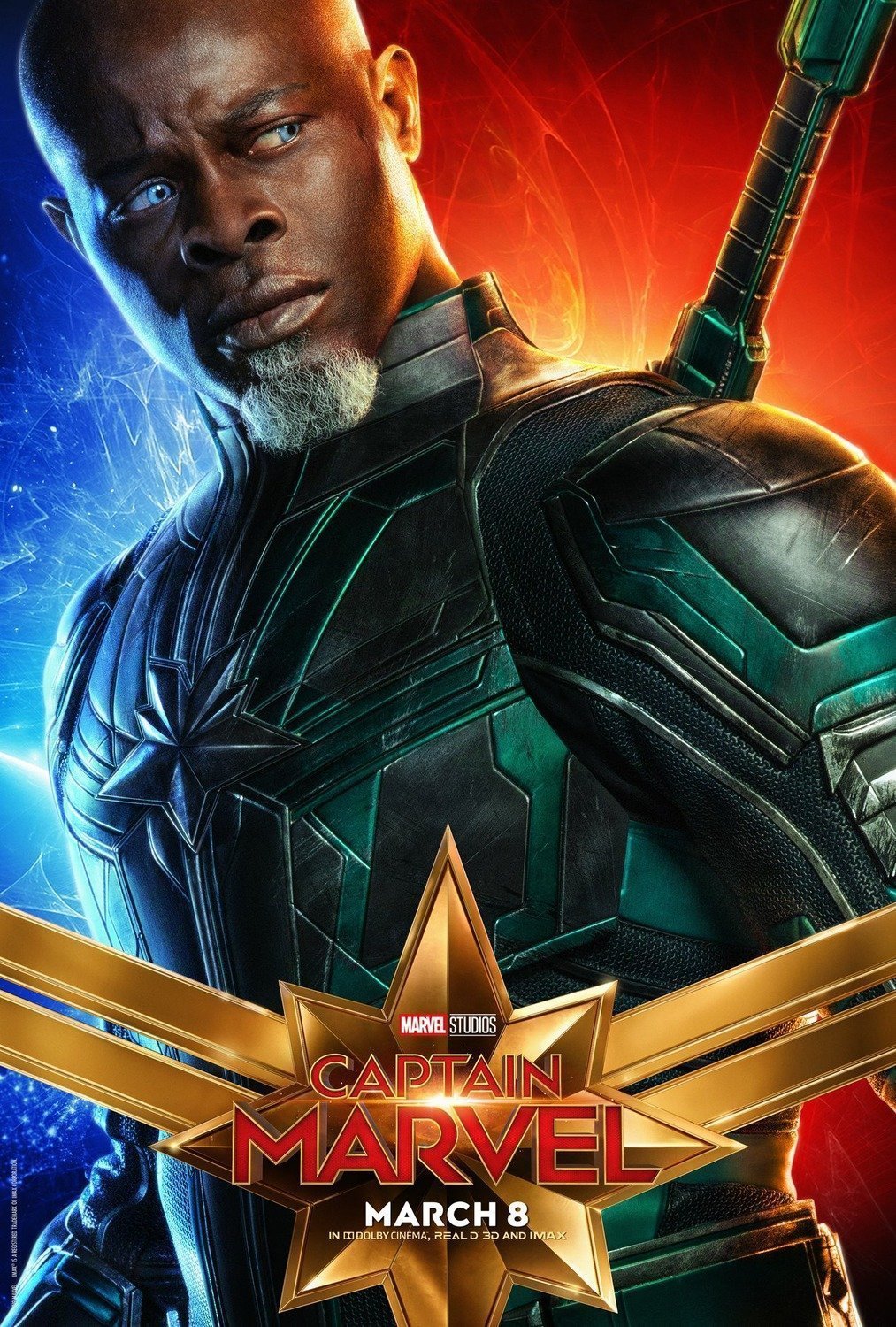 Poster du film Captain Marvel avec Djimon Hounsou (Korath)