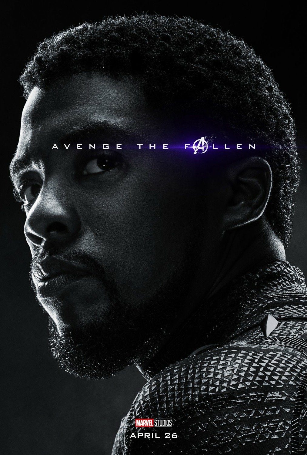 Poster du film Avengers: Endgame avec Black Panther (Chadwick Boseman)