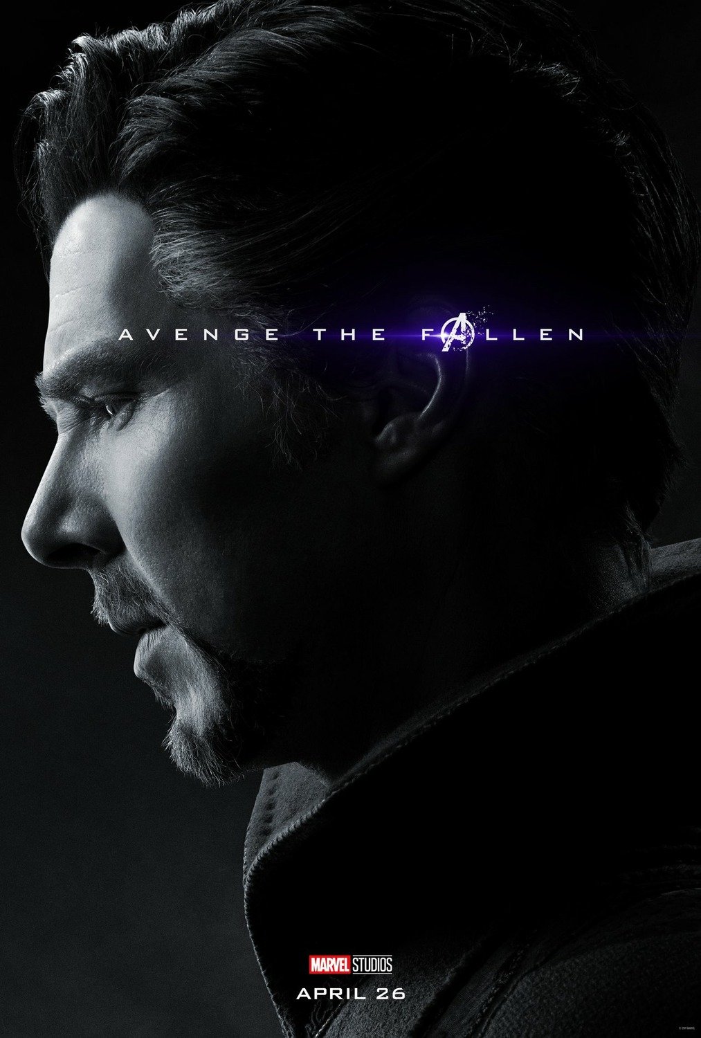 Poster du film Avengers: Endgame avec Doctor Strange (Benedict Cumberbatch)